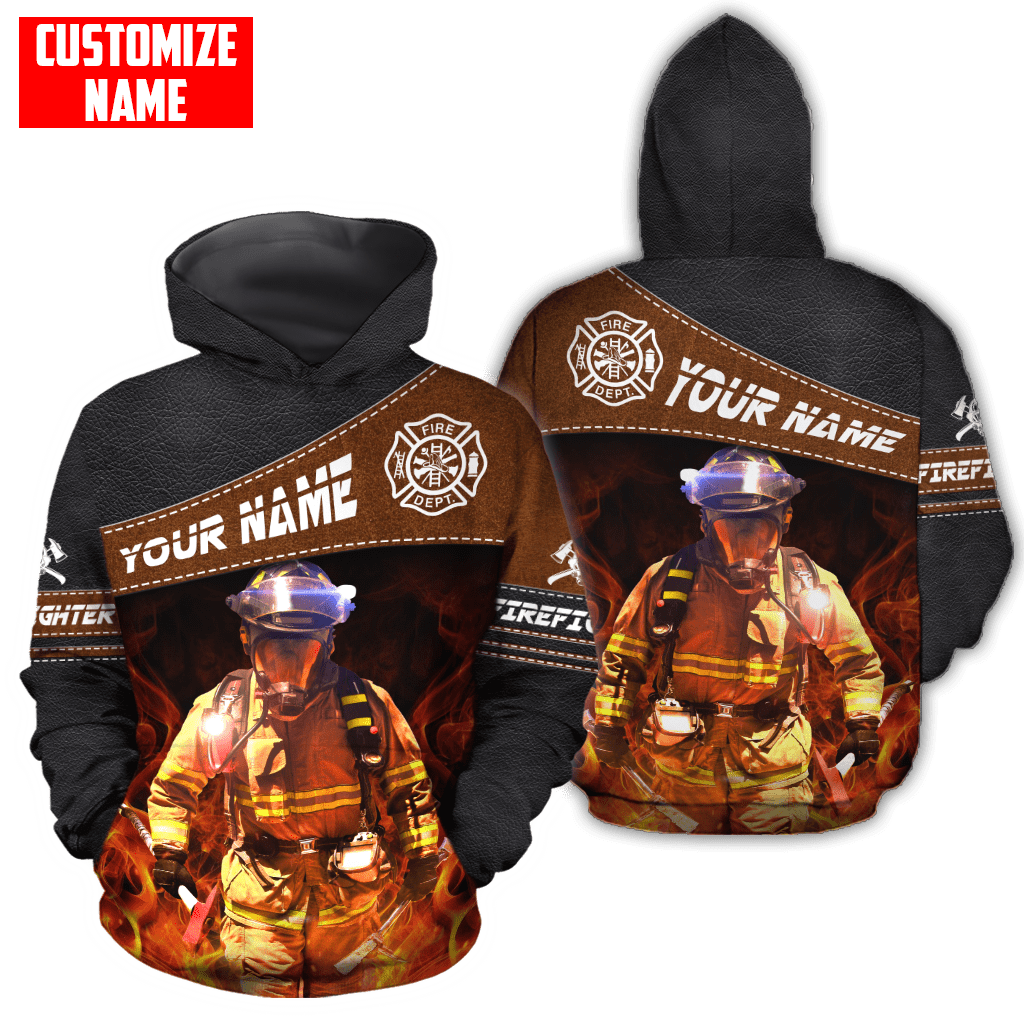 Customized Name Firefighter 3D All Over Printed Unisex Shirts
