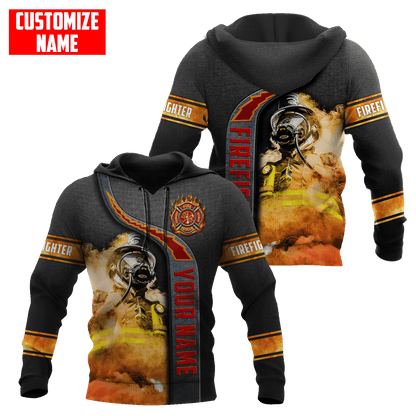Customize Name Firefighter 3D All Over Printed Unisex Shirts