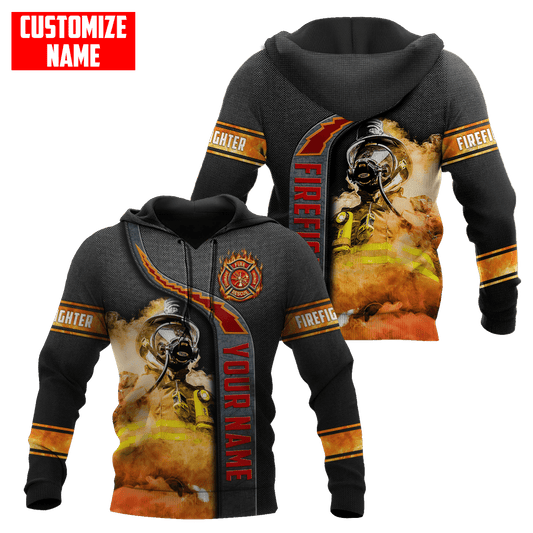 Customize Name Firefighter 3D All Over Printed Unisex Shirts