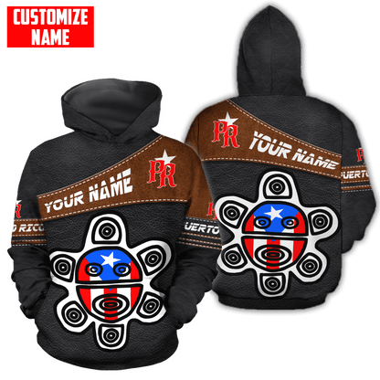 Customize Name Puerto Rico 3D All Over Printed Unisex Shirts
