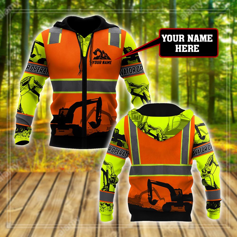 Premium Personalized 3D Printed Excavator Operator Shirts MEI