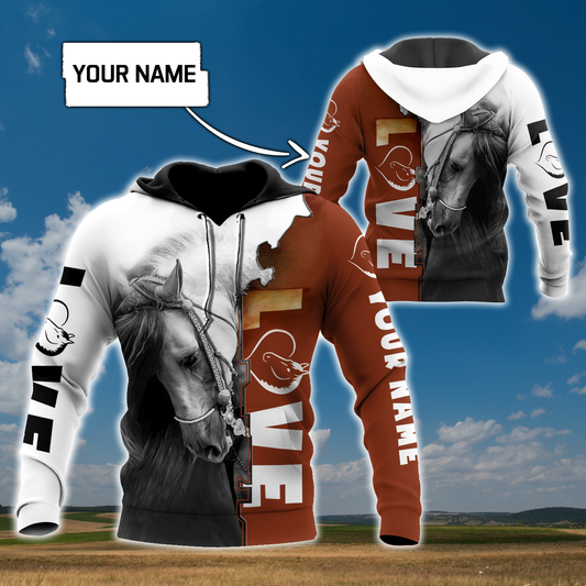 Personalized Name Premium Love Horse 3D All Over Printed Unisex Shirts SN06032106