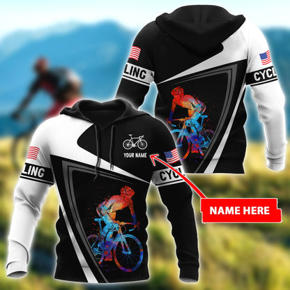 Personalized Cycling 3D All Over Printed Hoodie