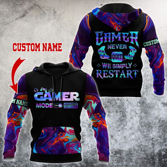 Gamer never Quilt Personalized Name Pi29042103