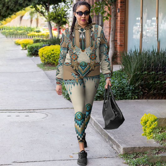 Native American 3D All Over Printed Legging + Hoodie