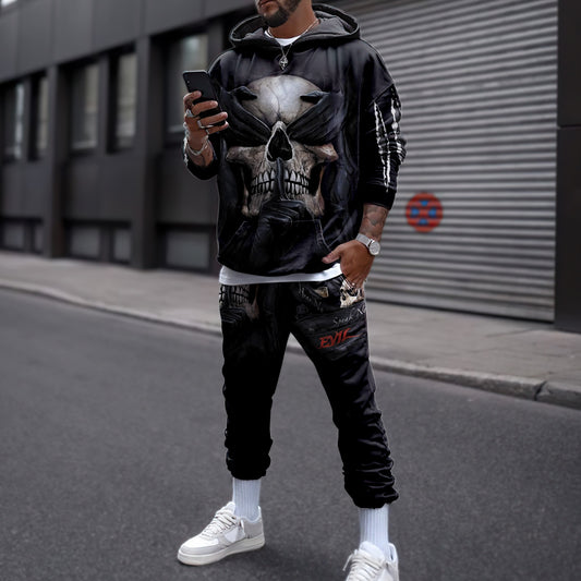 Hear No Evil, See No Evil, Speak No Evil Skull 3D All Over Printed Combo Hoodie + Sweatpant