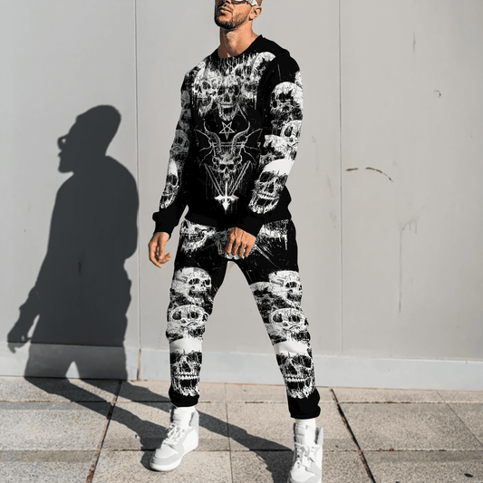 Dark Satanic 3D All Over Printed Combo Sweater + Sweatpant
