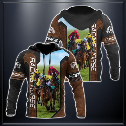 Racing Horse 3D All Over Printed Unisex Shirts