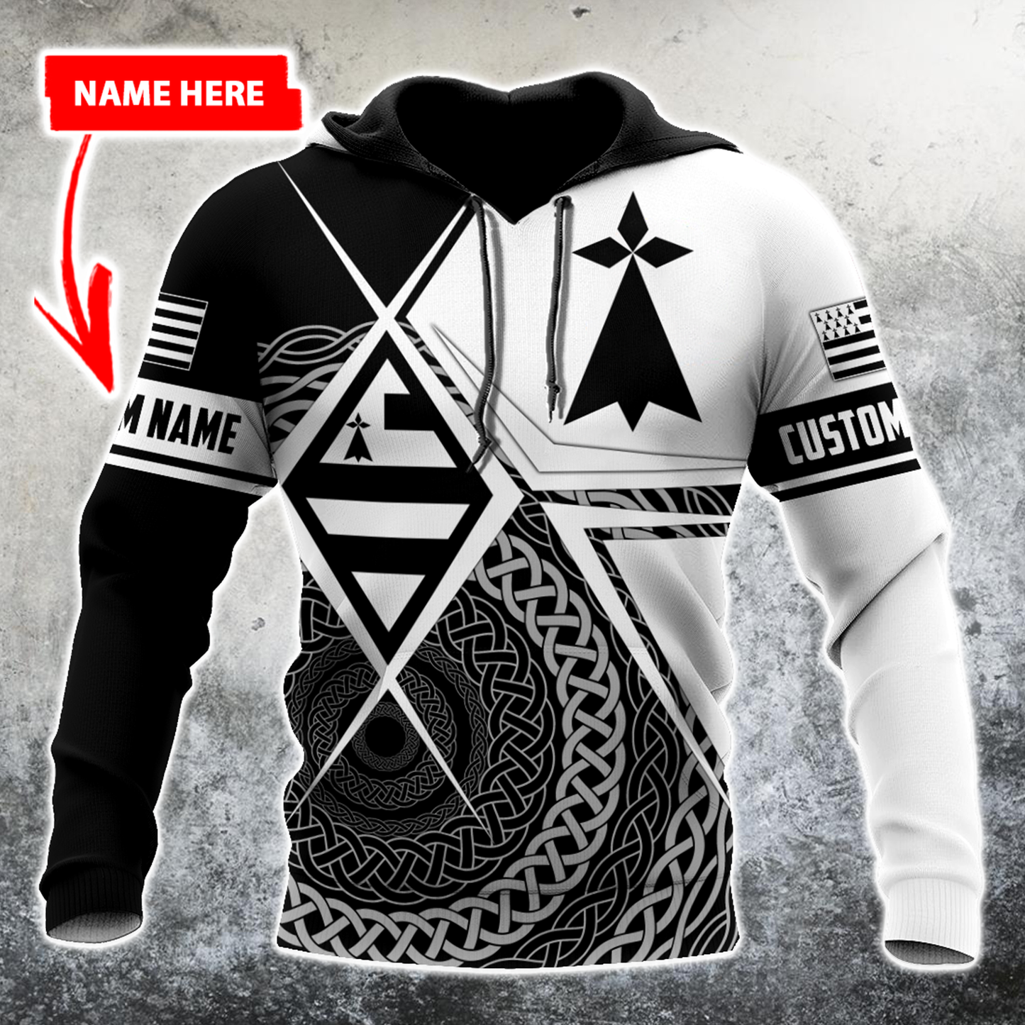 Premium Personalized 3D Printed Bretagne Shirts MEI