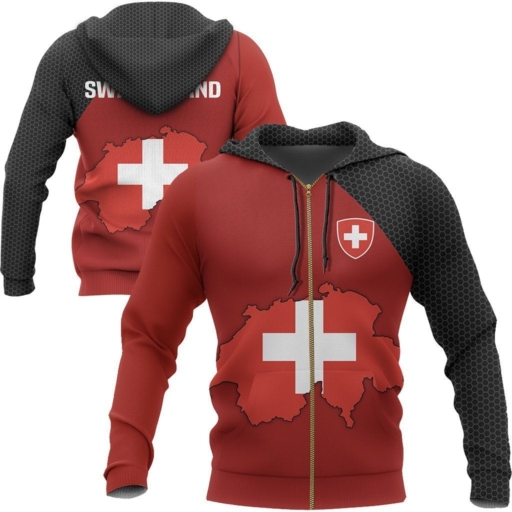 Switzerland Map Special Hoodie NNK14-Apparel-NNK-Zip-S-Vibe Cosy™