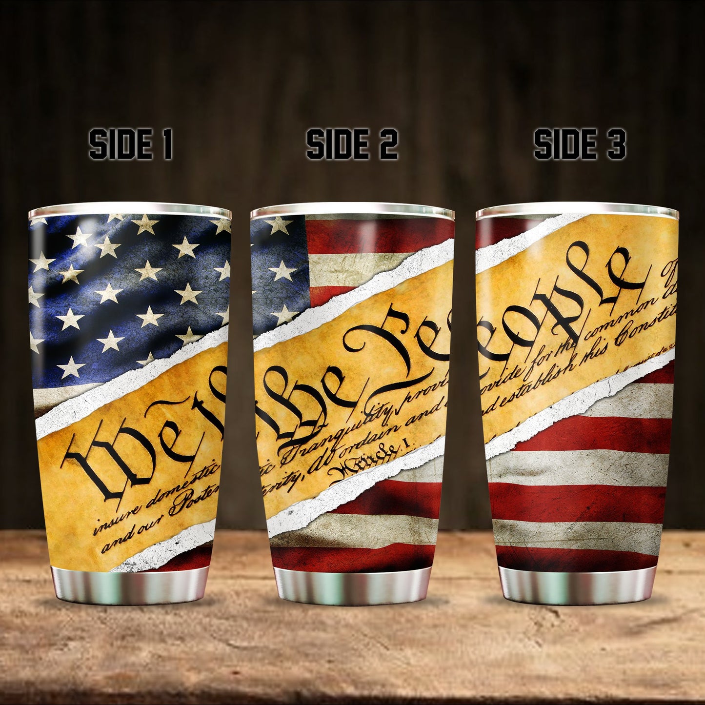 United States Veteran Steel Tumbler