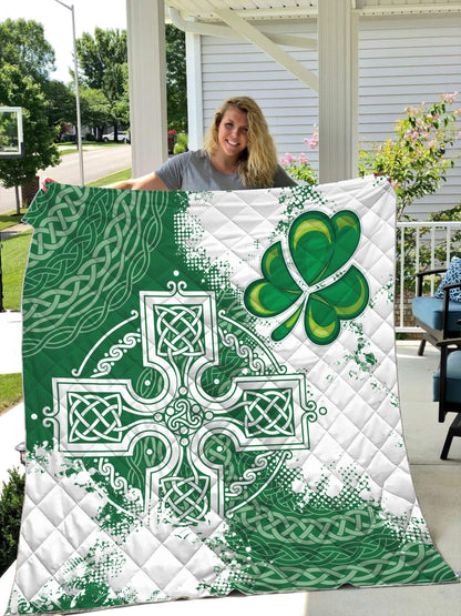 Celtic Cross 3D All Over Printed Quilt