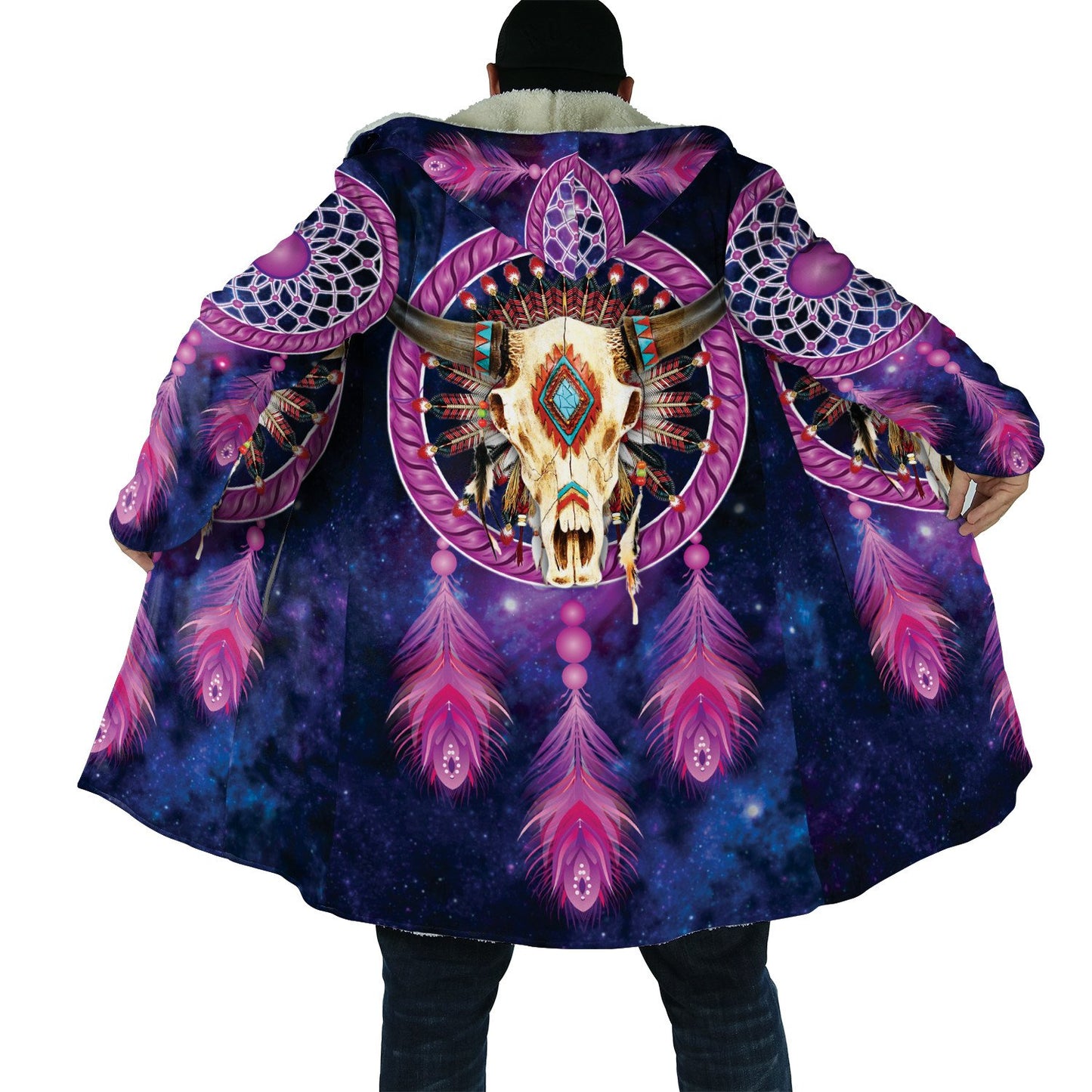 Native American 3D All Over Printed Unisex Zip Cloak