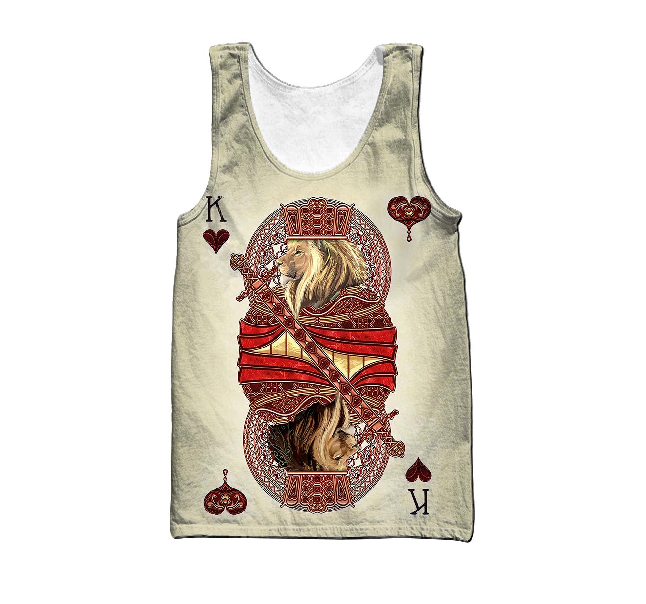 Summer Collection - King Heart Lion 3D All Over Printed Unisex Shirts