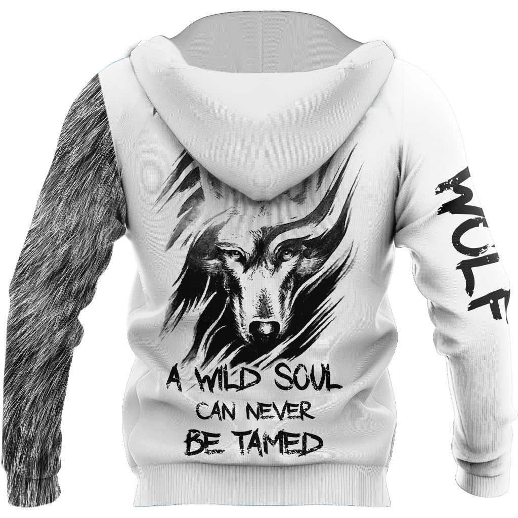 Wolf - A Wild Soul Can Never Be Tamed 3D All Over Printed Unisex Shirts No 02