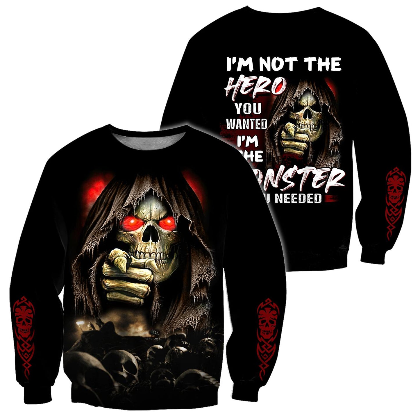 Skull I'm Not The Hero You Wanted 3D All Over Printed Hoodie VP12092002