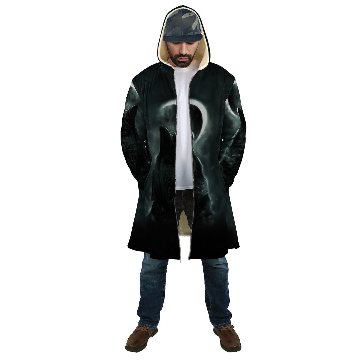 Wolf 3D All Over Printed Unisex Zip Cloak