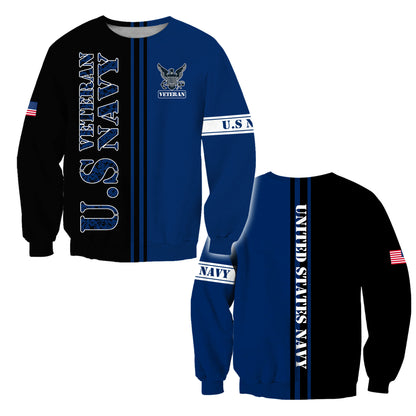 US Veteran Navy 3D All Over Printed Unisex Shirts