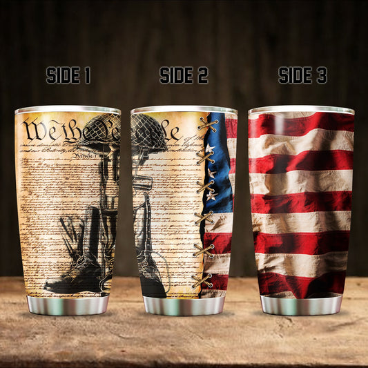 United States Veteran Steel Tumbler