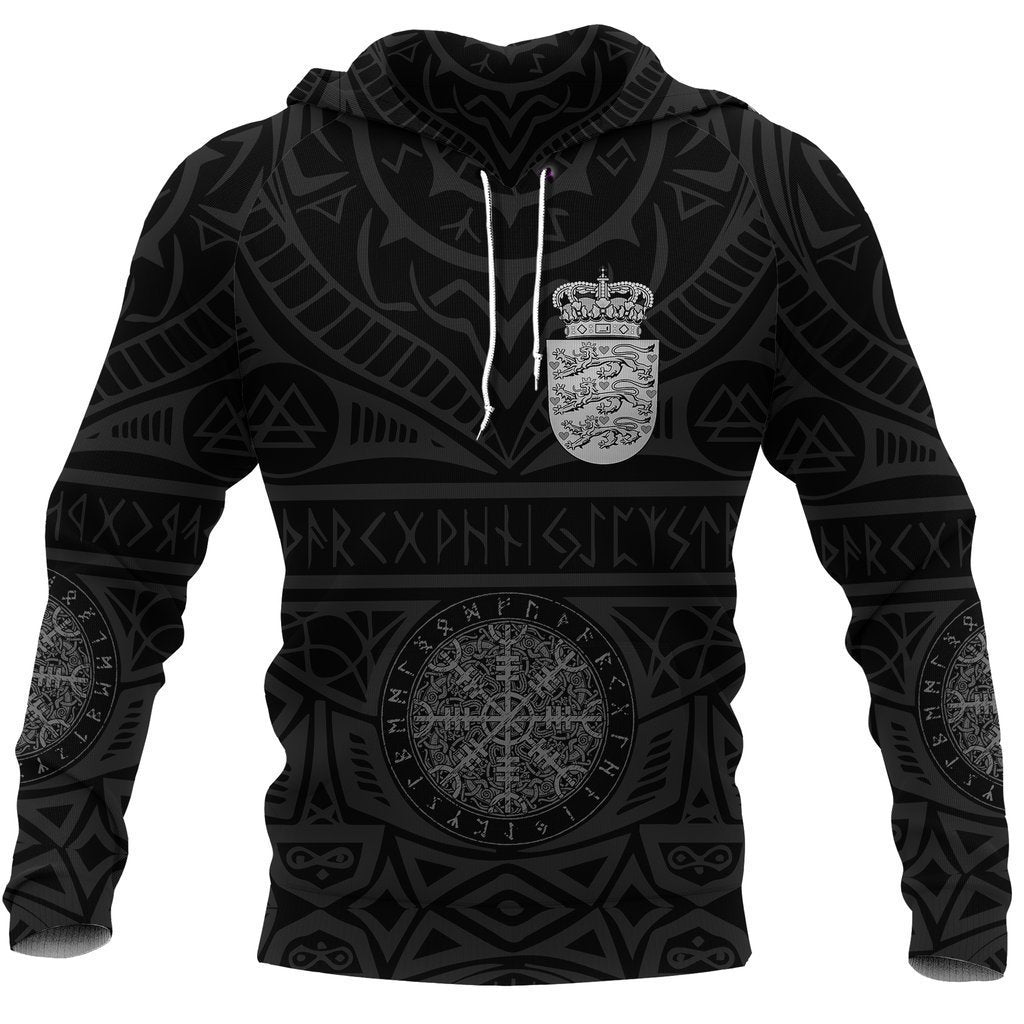Denmark Vikings Tattoo Hoodie-Apparel-HP Arts-Hoodie-S-Vibe Cosy™