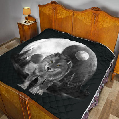 Wolf 3D All Over Printed Quilt