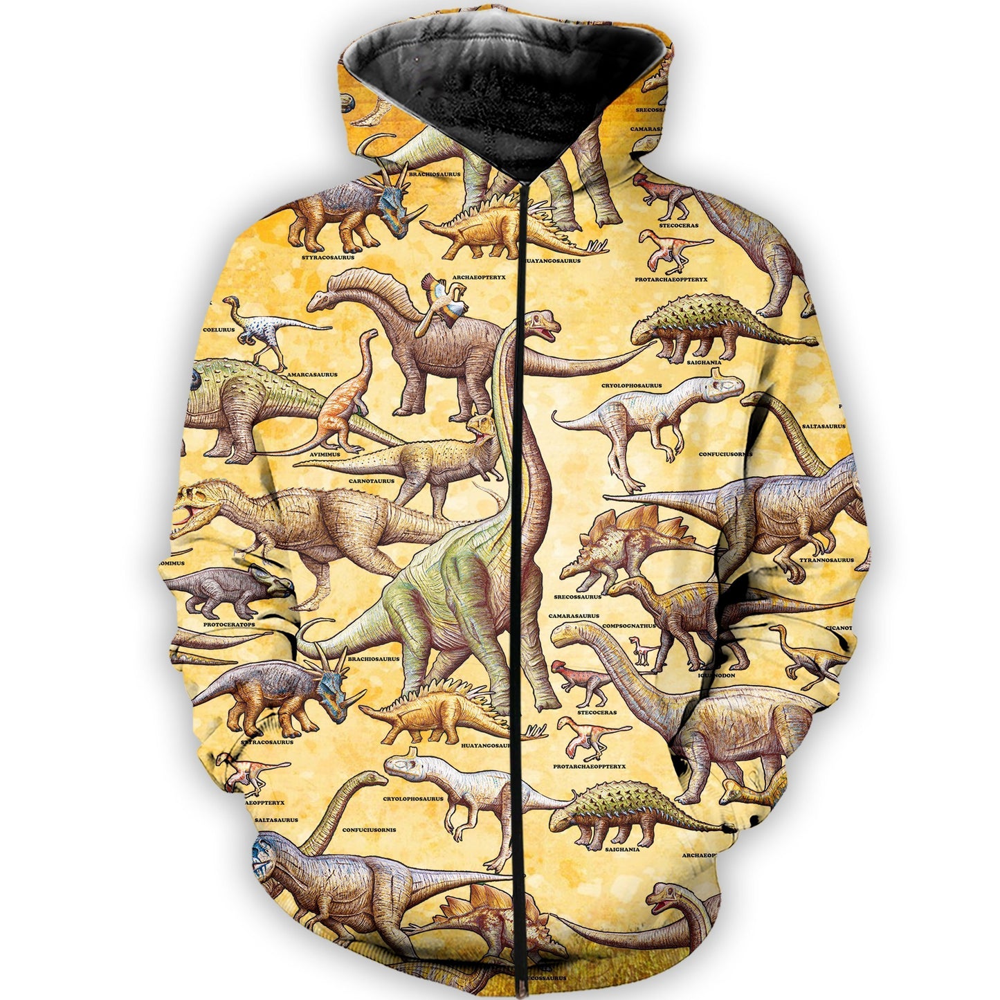 3D All Over Printed A Lot Of Dinosaurs Art Shirts And Shorts-3D All Over Printed Clothes-HP Arts-Zipped Hoodie-XS-Vibe Cosy™