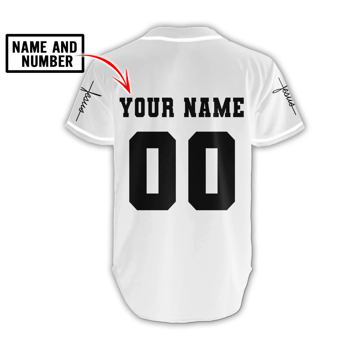 Jesus Christian Personalized Name and Number Athletic Style Combo Baseball shirt and Short