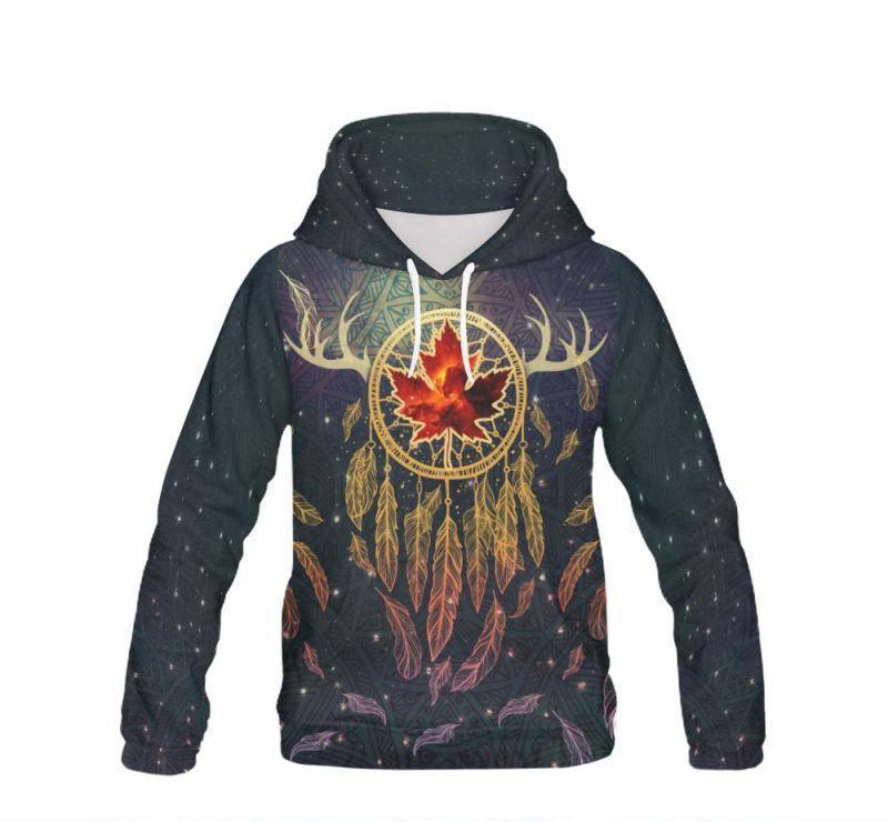 DREAMCATCHER WITH MAPLE LEAF HOODIES H4-Apparel-Khanh Arts-Hoodie-S-Vibe Cosy™