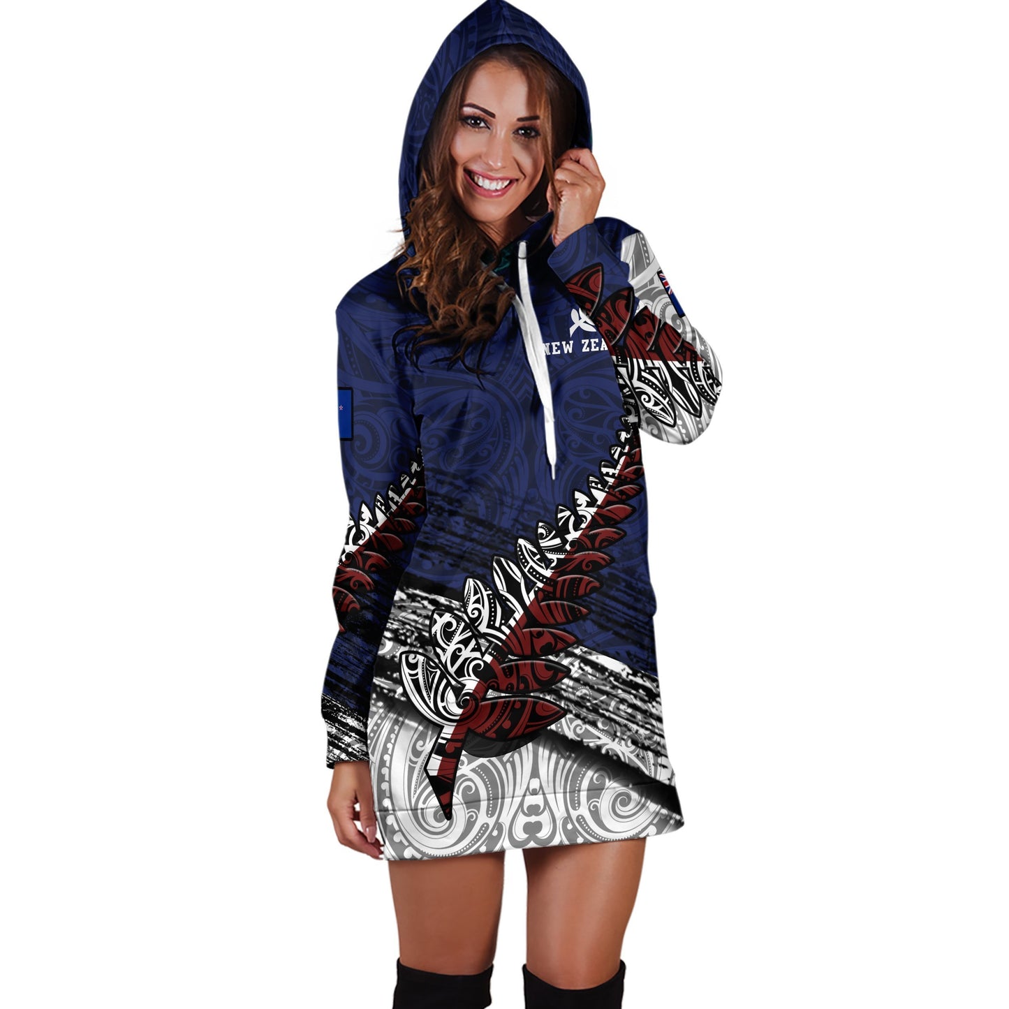 New Zealand Special Hoodie Dress A02-Apparel-HD09-Hoodie Dress-S-Vibe Cosy™