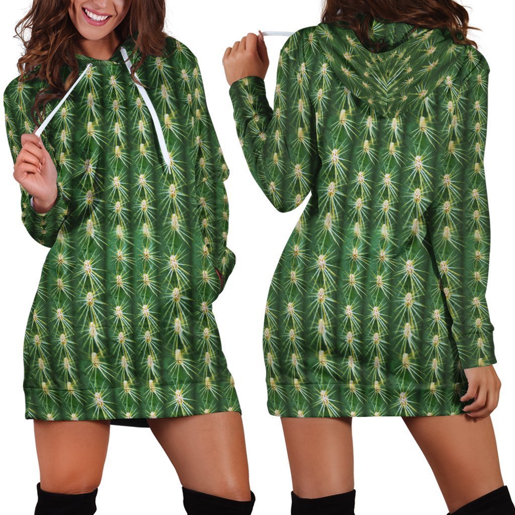Amazing Cacti Hoodie Dress-Apparel-NTH-Hoodie Dress-S-Vibe Cosy™