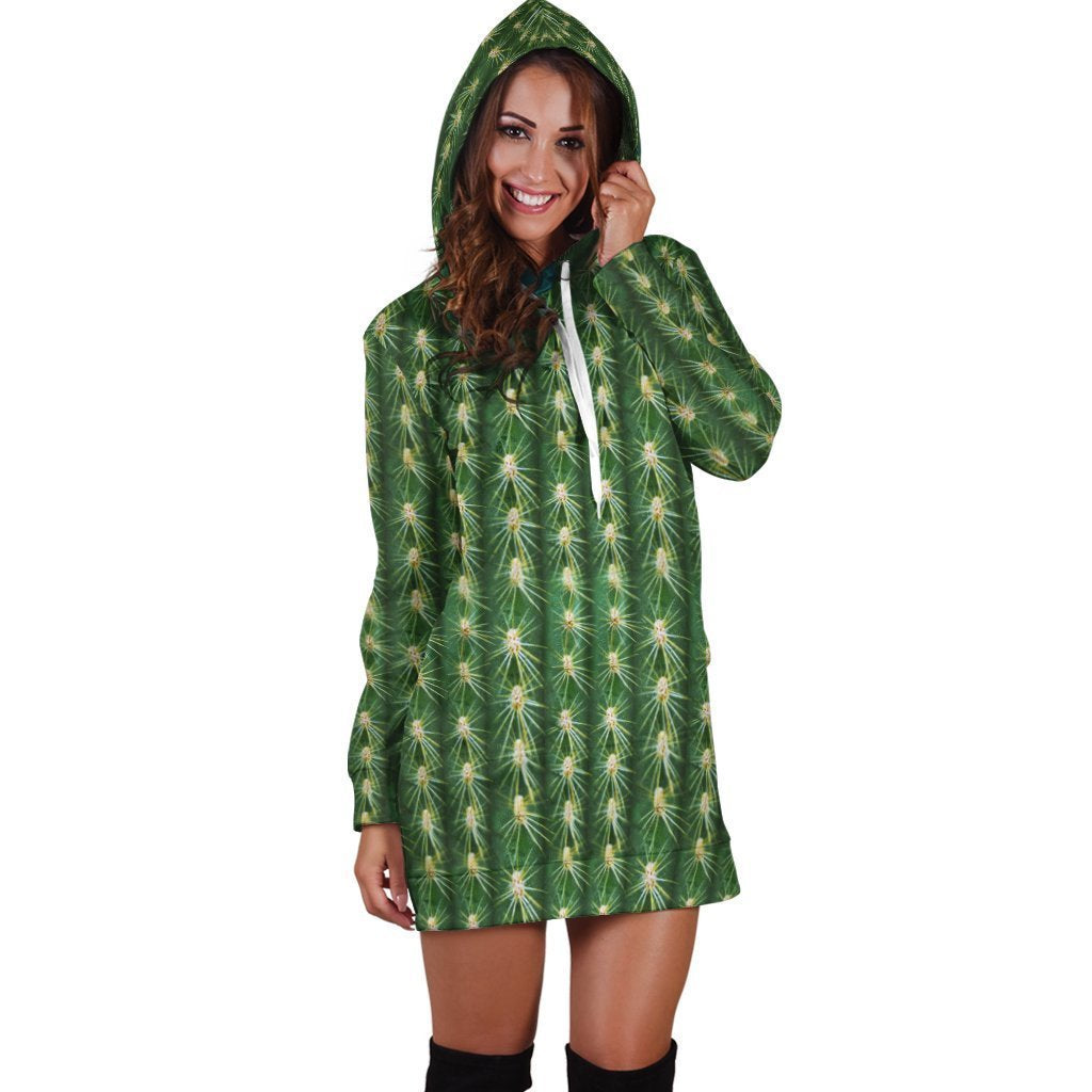 Amazing Cacti Hoodie Dress-Apparel-NTH-Hoodie Dress-S-Vibe Cosy™