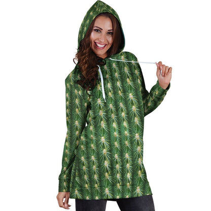 Amazing Cacti Hoodie Dress-Apparel-NTH-Hoodie Dress-S-Vibe Cosy™