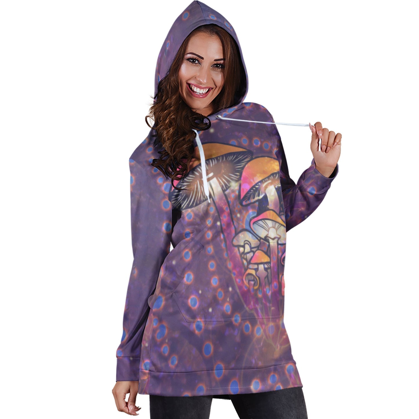 3D All Over Print Mushroom Underwater Hoodie Dress-Apparel-NTH-Hoodie Dress-S-Vibe Cosy™