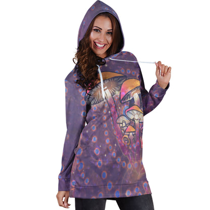 3D All Over Print Mushroom Underwater Hoodie Dress-Apparel-NTH-Hoodie Dress-S-Vibe Cosy™