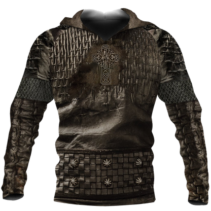 Irish Armor Knight Warrior Chainmail 3D All Over Printed Shirts For Men and Women AM020301-Apparel-TT-Hoodie-S-Vibe Cosy™