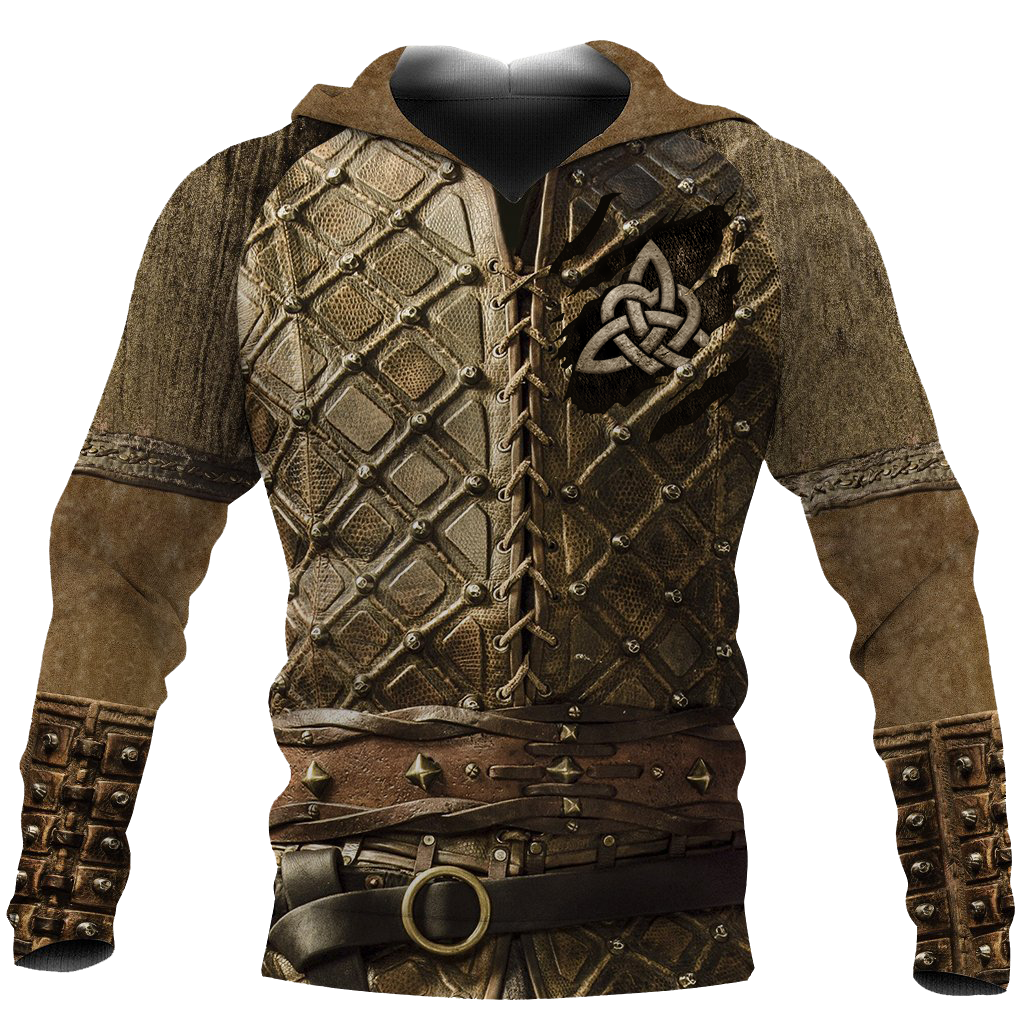 Irish Armor Knight Warrior Chainmail 3D All Over Printed Shirts For Men and Women AM020308-Apparel-TT-Hoodie-S-Vibe Cosy™
