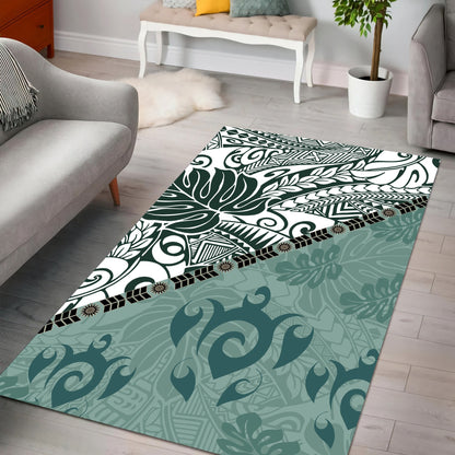 Premium Leaves And Turtles Rug