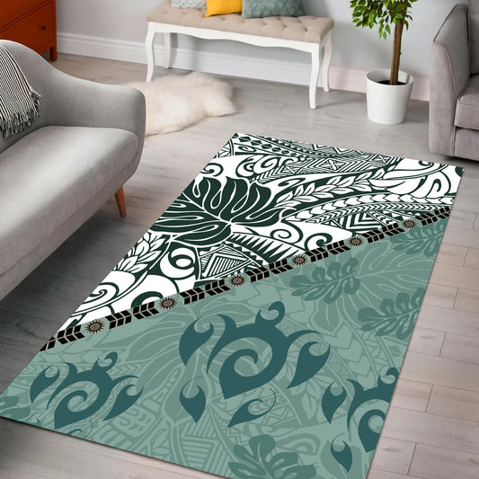 Premium Leaves And Turtles Rug