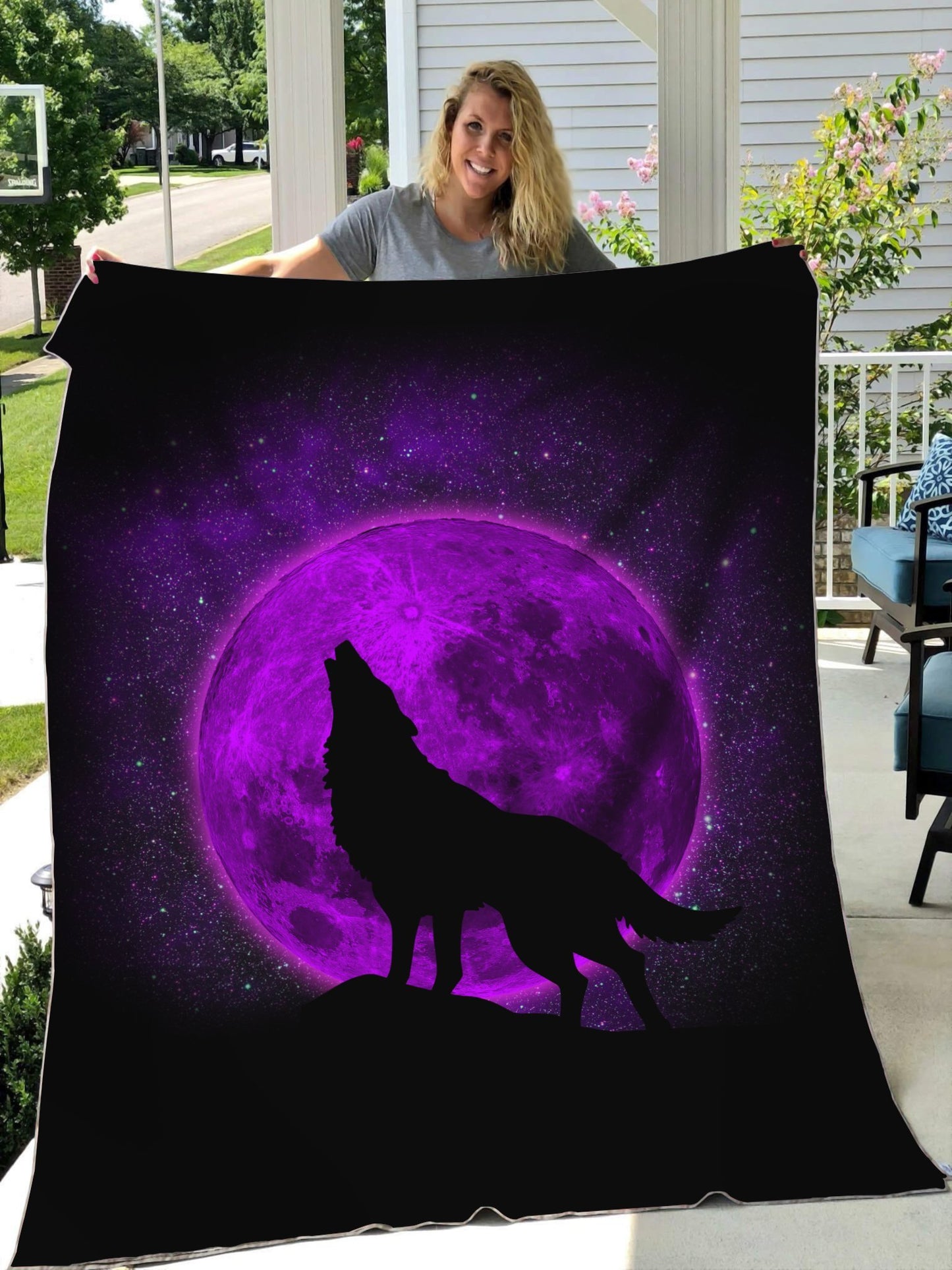 Wolf 3D All Over Printed Blanket