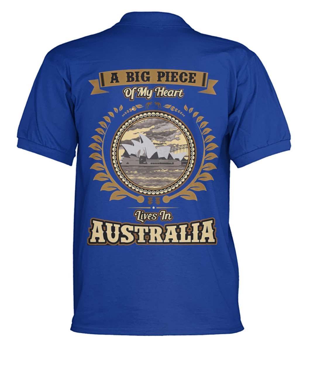 Australia in My Heart Polo T-Shirt - BN04-POLO T-SHIRTS-HP Arts-Royal-S-Men's Polo-Vibe Cosy™
