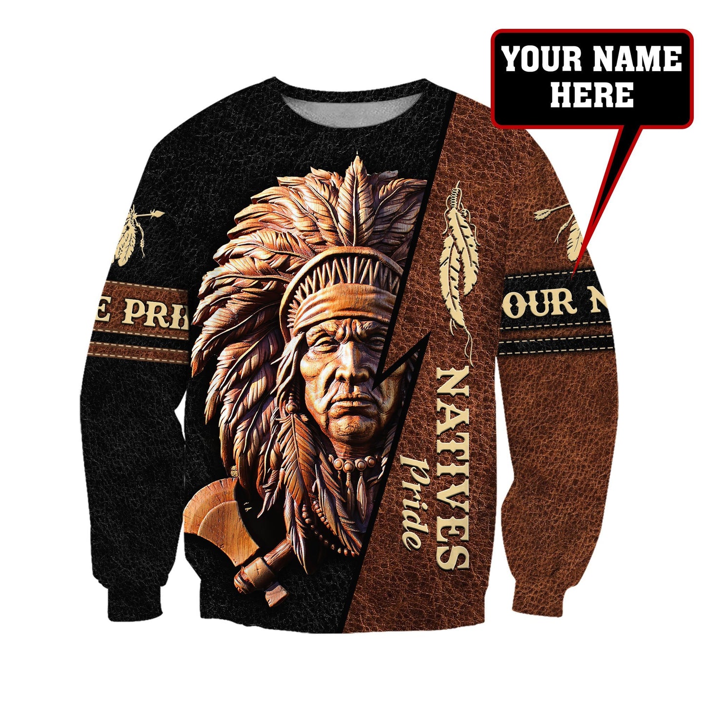 Customize Name Native American 3D All Over Printed Unisex Shirt