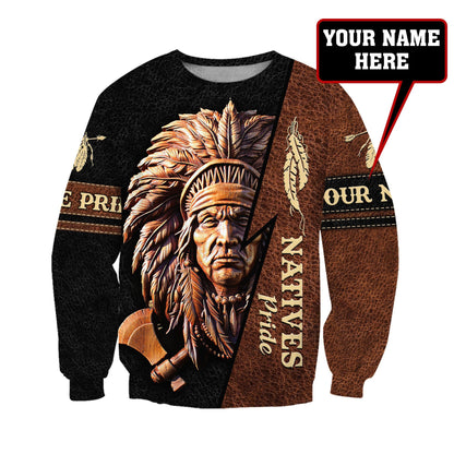 Customize Name Native American 3D All Over Printed Unisex Shirt