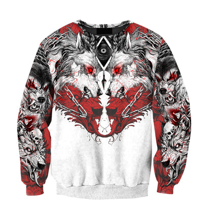 Wolf Tattoo 3D All Over Printed Unisex Shirt No 04