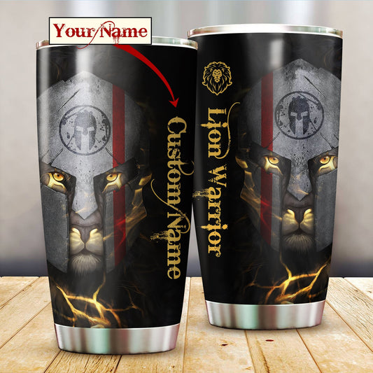 Lion Warrior Custom Name Tumblers