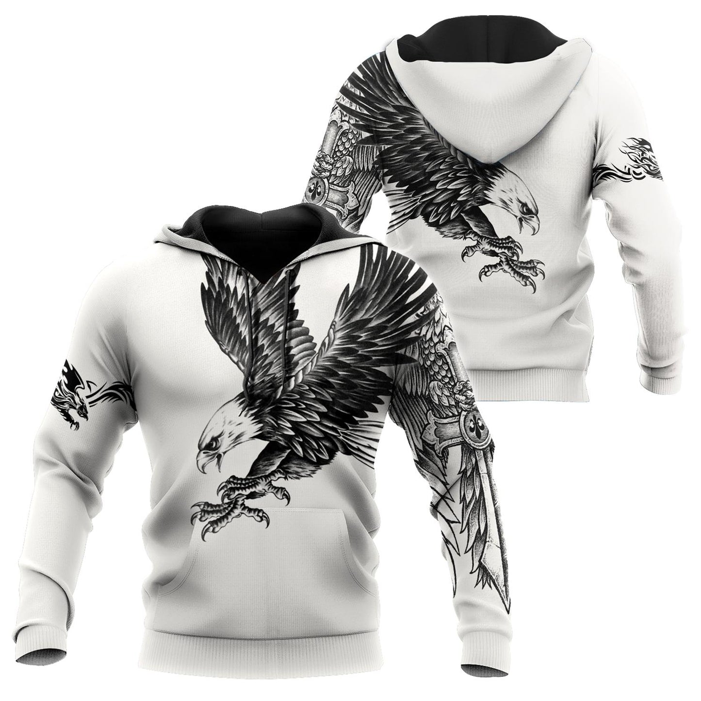 Eagle Tatoo Hoodie 3D All Over Printed Shirts For Men Pi15072003-HUM