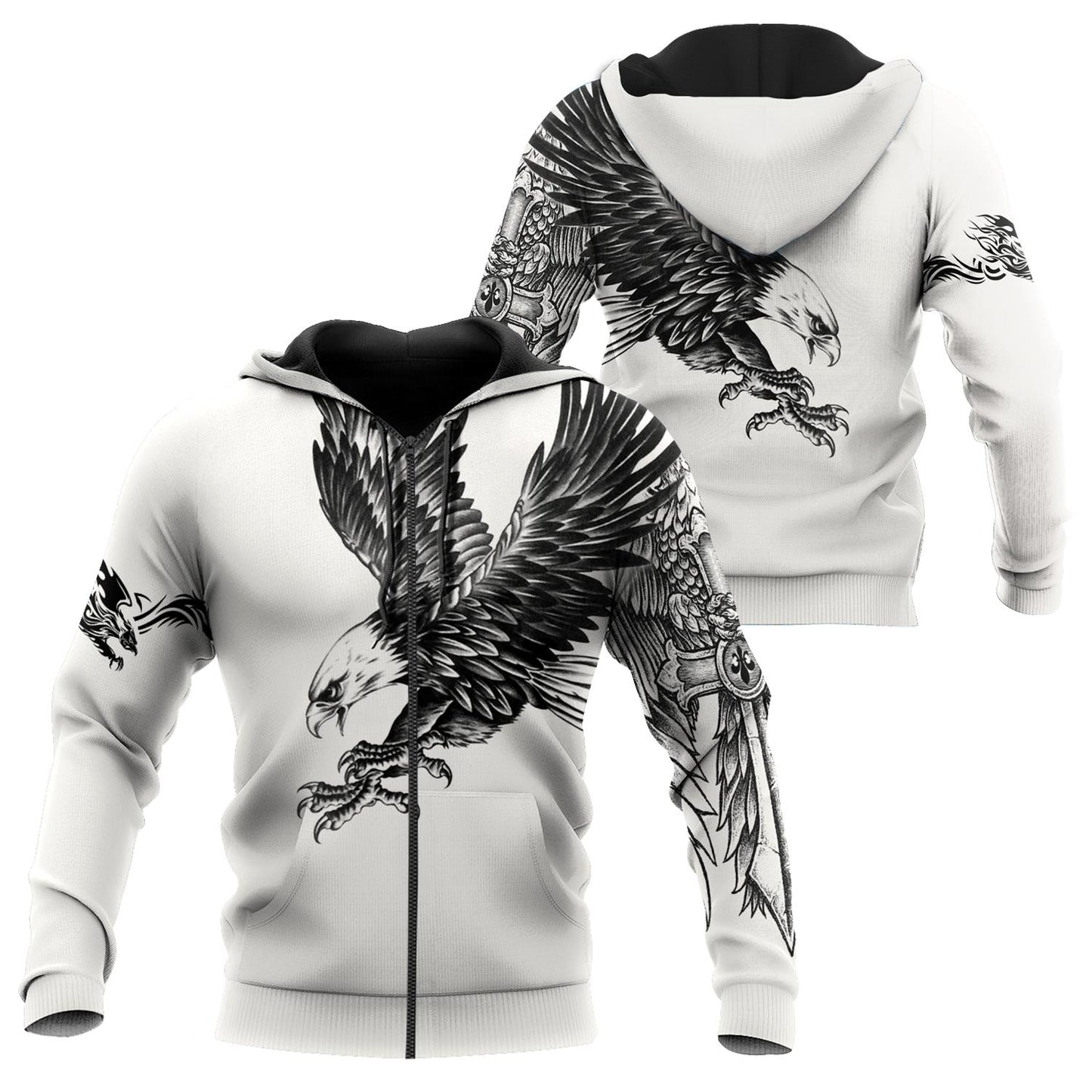 Eagle Tatoo Hoodie 3D All Over Printed Shirts For Men Pi15072003-HUM