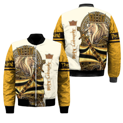 January King Lion 3D All Over Printed Unisex Shirts
