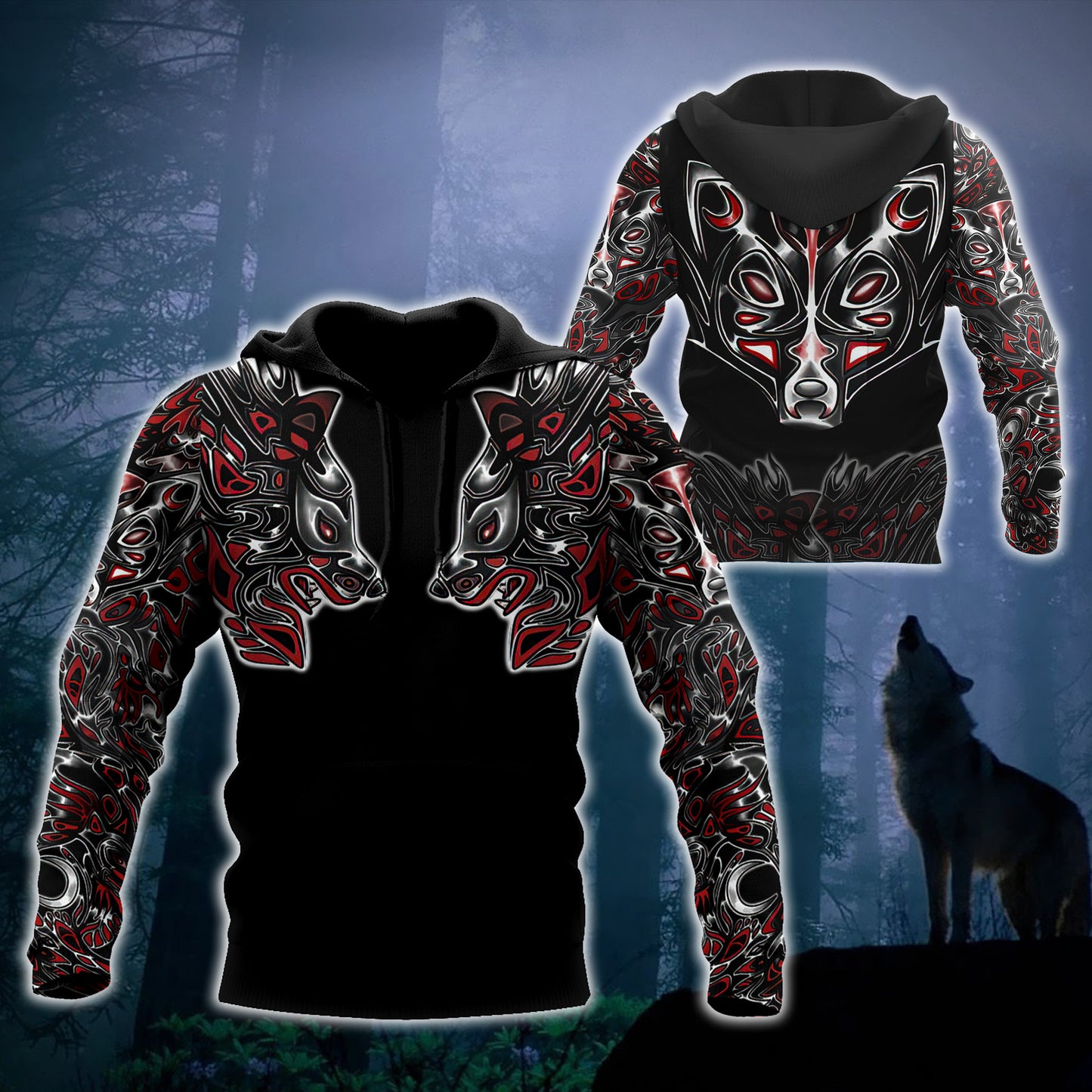 Wolf Tattoo 3D All Over Printed Unisex Shirts No 02