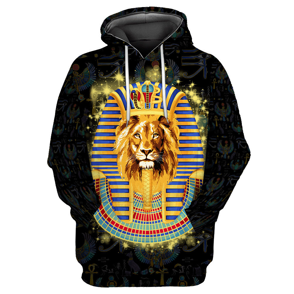 Lion Pharaoh 3D All Over Printed Unisex Shirts