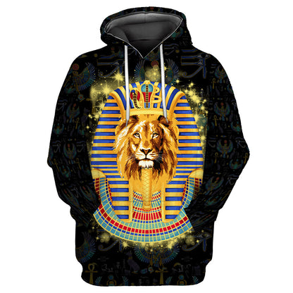 Lion Pharaoh 3D All Over Printed Unisex Shirts